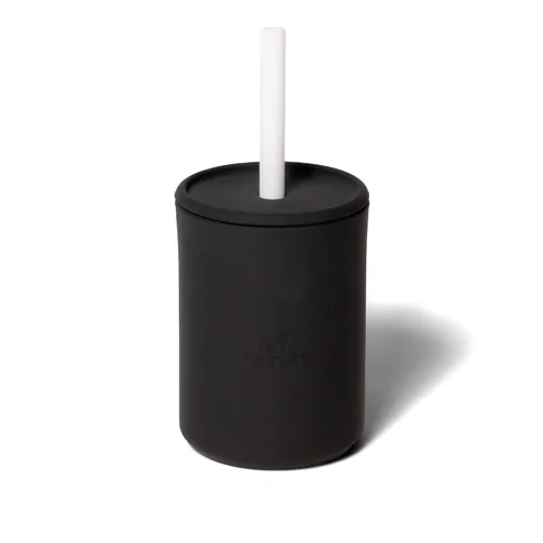 Miniatura 26 de Avanchy Silicone Training Cup – 5 oz + 12 oz Open Cups for Toddlers and Infants – Ideal for Baby Led Weaning and Transitioning from Bottles, Black