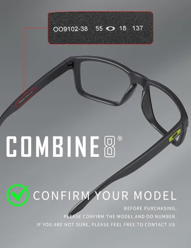 Miniatura 6 de Lentes de repuesto para gafas de sol Oakley Holbrook XXL OO9487/Holbrook XXL Asian Fit 2.402 in Rojo fuego + verde