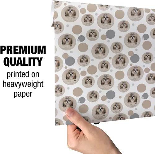 Miniatura 4 de GRAPHICS & MORE Rollo de papel de regalo Shih Tzu Dog Breed