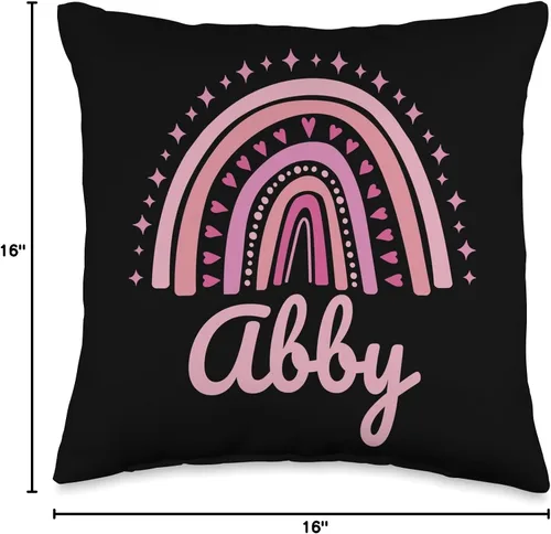 Miniatura 4 de Personalized Name Mothers Day outfit For Women Name - Almohada divertida para mujer, diseño de arcoíris rosa, 16 x 16 pulgadas, multicolor