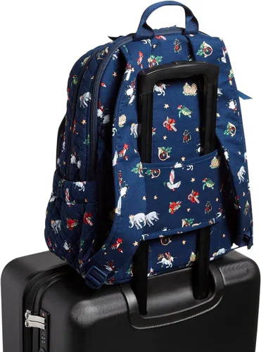 Miniatura 5 de Vera Bradley Mochila Campus de algodón para mujer Motivos de globo de nieve - Algodón reciclado