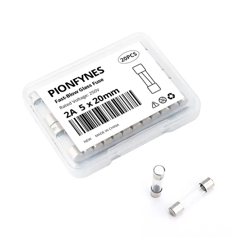 Miniatura 23 de (Paquete de 20) Fusible de soplado rápido de 0.5 A, fusibles de vidrio de 0.5 amperios 250 V, 0.2 x 0.78 pulgadas/0.197 x 0.787 in (0.5 amperios)