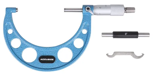 Miniatura 10 de Accusize Industrial Tools Micrómetro de exterior de ultra precisión 0 - 1 pulgada x 0.0001 pulgada, Eg00-0001 0-1", Ultra-Precision, Carbide