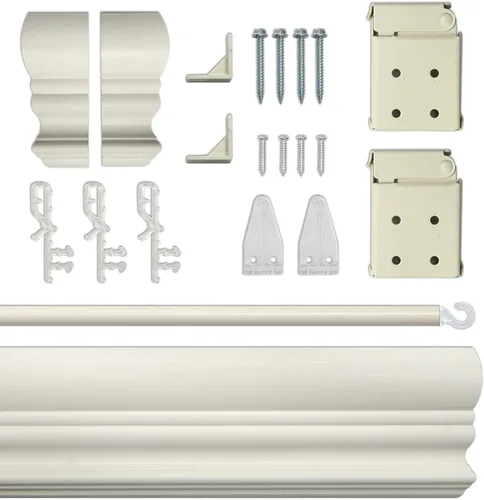 Miniatura 6 de METRO GALAXY Persianas horizontales venecianas de madera sintética de 2 pulgadas, persianas de ventana inalámbricas de montaje interior parcial, 18