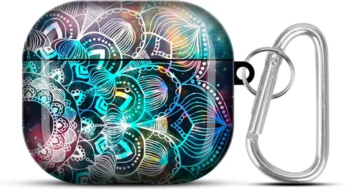 Miniatura 5 de Funda para Airpods 3, piel para Airpods 3, funda protectora de lujo para Airpods 3, funda protectora de lujo para niñas y mujeres con llavero Mándala