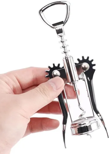 Miniatura 4 de Sacacorchos de acero inoxidable, sacacorchos portátil, sacacorchos y tapa de cerveza, removedor de abrebotellas para cocina, restaurante, bares