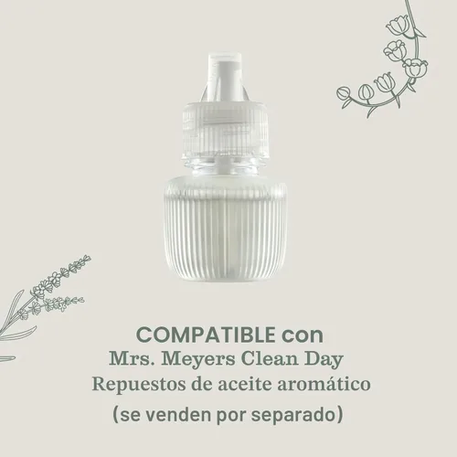Miniatura 4 de MRS. MEYER'S Clean Day - Difusor de aceite perfumado premium, ambientador de pared enchufable, dispositivo de aroma aromatéutico para el hogar