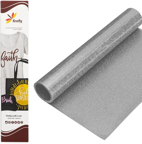 Miniatura 89 de Firefly Craft - Lámina de vinilo de transferencia de calor con purpurina turquesa HTV - Vinilo para transferencia térmica - Hojas de tela