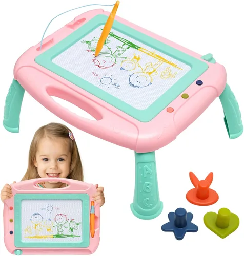 Miniatura 7 de Juguetes para niñas y niños pequeños, tablero de dibujo magnético para niñas y niños de 3 años, pizarra de garabatos con 1 bolígrafo para niños de 3