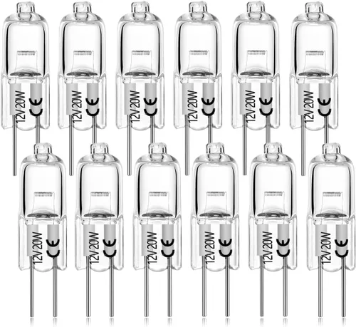 Miniatura 8 de BOGAO Bombilla halógena G4 T3 de 10 W, 120 lm, bombilla G4 bi-pin AC/DC12 voltios para luz de disco debajo del gabinete, candelabros, iluminación