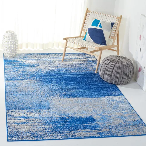 Miniatura 63 de SAFAVIEH, colección Adirondack - Alfombra de 6 x 9 pies, plateada/multicolor, abstracta, moderna, no desprende pelo, de fácil cuidado, para zonas
