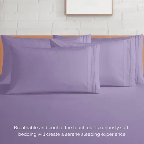 Miniatura 7 de Elegant Comfort - Juego de ropa de cama resistente a arrugas y decoloración más acogedor, sábana bajera elástica en todo el contorno, bolsillo
