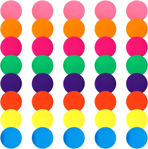 Tupalizy 40 calcomanías circulares de puntos de colores para el aula, gimnasio, deportes, ejercicio, clase de baile, fútbol, entrenamiento de