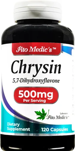 Miniatura 3 de FITO MEDIC'S Suplemento de Crisina de laboratorio con flor de la pasión, 120 cápsulas