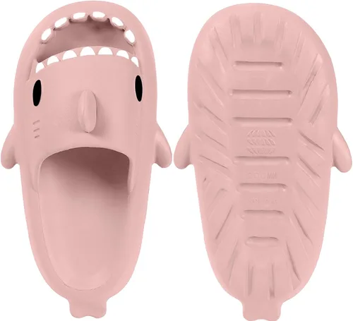 Miniatura 4 de Sandalias de tiburón para niños y niñas, pantuflas de ducha con forma de nube, bonitas sandalias de punta abierta con dibujos animados, suela