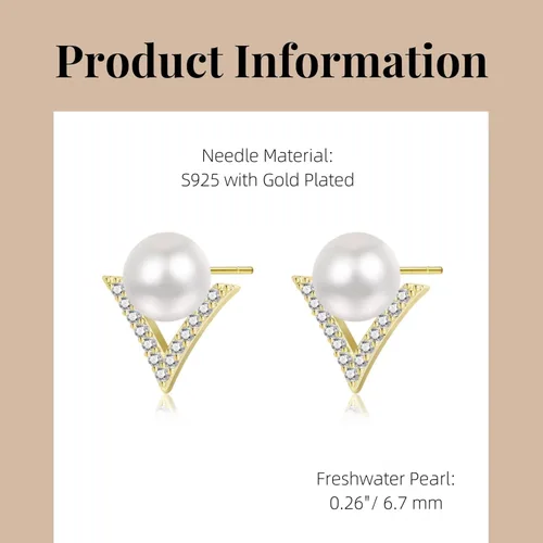 Miniatura 19 de Aretes de perlas para mujer, perlas redondas blancas, aretes de oro envueltos de alambre, joyería hecha a mano para mamá, amante y ella