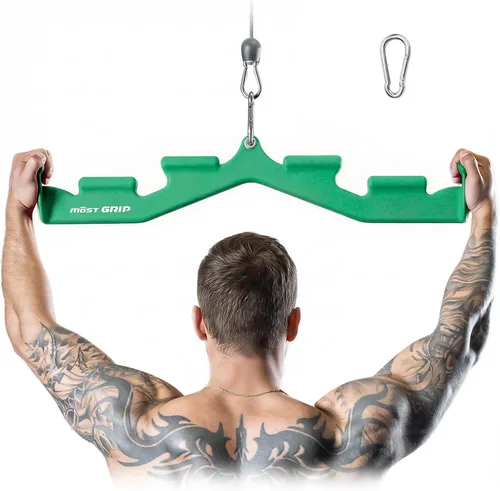 Miniatura 10 de Barra de tracción dorsal MOST GRIP con 6 asas ergonómicas, accesorios de tracción dorsal de agarre neutral para entrenamiento de toda la espalda