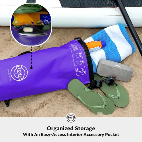 Miniatura 4 de STOVER 5/10/25/30/40/55L Waterproof Dry Bag- Roll-Top Backpack w/Phone Case- Kayaking, Hiking, Camping, Boating- Men/Women 10L morado
