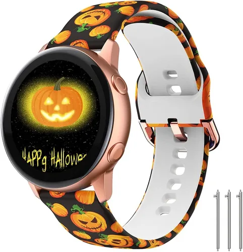 Miniatura 29 de Correas florales compatibles con Samsung Active 2, Watch Band de 1.575 pulgadas/1.732 pulgadas, Active Watch Band 1.575 pulgadas, correa de silicona