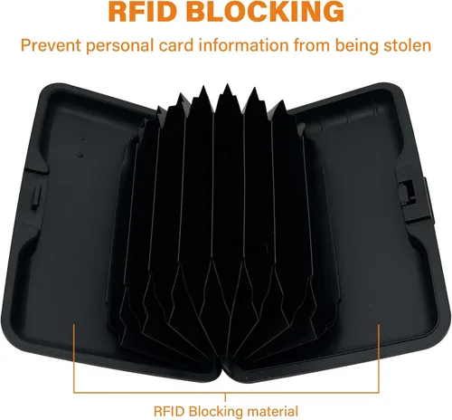 Miniatura 4 de Soporte para tarjetas de crédito, delgado mini bloqueo RFID, protector de tarjetas de crédito, funda de aluminio para tarjetas de visita, cartera