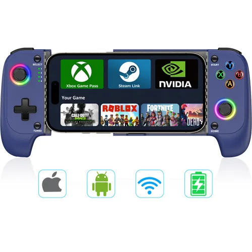 Miniatura 8 de 【Anti-Drift & Fast-Connect】Wireless Game Controller for iPhone/Android with Case Hall Joysticks Bluetooth Phone Controller, For Cloud Gaming