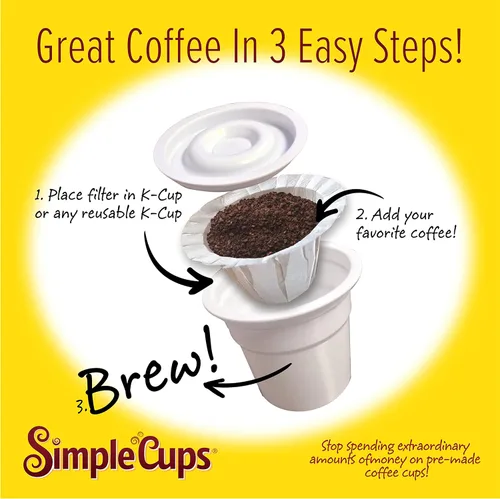 Miniatura 3 de Filtros desechables de café de papel, 100 unidades, compatibles con máquinas Keurig, K-Cup y otras tazas K reutilizables para cafeteras de una sola