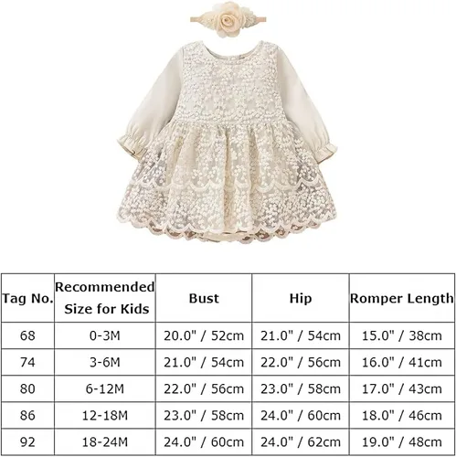 Miniatura 7 de Mameluco para bebé recién nacido, para otoño, invierno, color blanco, beige, bohemio, encaje, floral, ropa de manga larga
