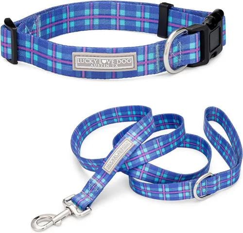 Miniatura 17 de Lucky Love Dog - Collar de perro ajustable con hebilla de fácil clic para los grandes, duradero y cómodo para perros machos y hembras, collar