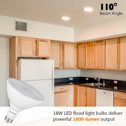 Miniatura 3 de Maelsrlg PAR38 Bombillas LED de inundación para exteriores, 18 W (equivalente a 120 W), blanco cálido 3000 K, regulables, resistentes a