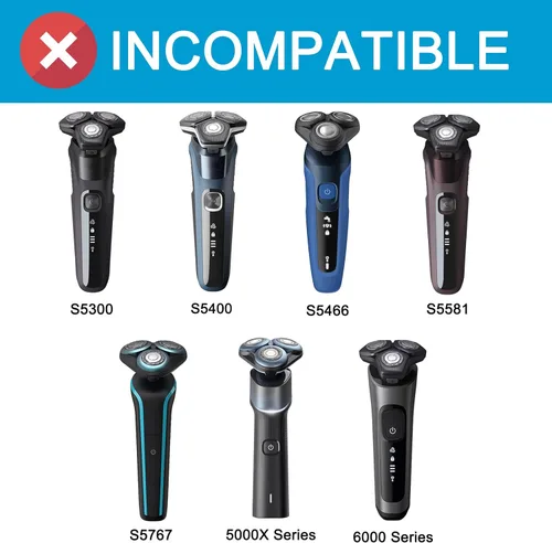 Miniatura 2 de Cabezales de repuesto SH50 para Philips Norelco serie 5000 (S5xxx, AT7xx, AT8xx, PT7xx, PT8xx) – Cuchillas y cortadoras eléctricas compatibles