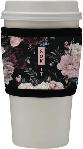 Miniatura 55 de Sok It HotSok Coffee & Tea - Funda de neopreno con aislamiento reutilizable (floral abstracto)
