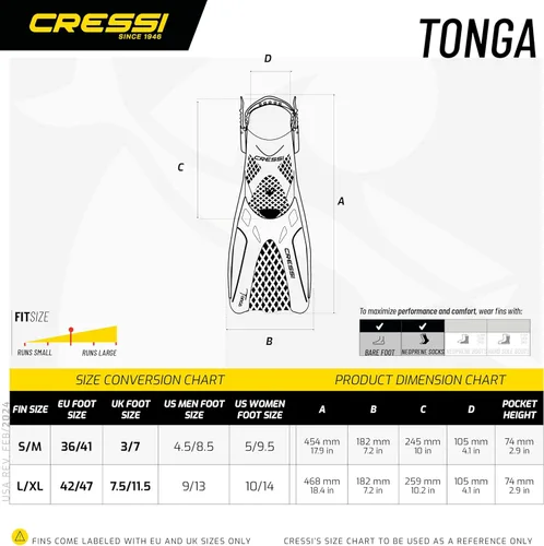 Miniatura 5 de Cressi Juego de esnórquel - Aletas cortas ajustables, máscara de silicona y snorkel seco - Compacto para viajar - Juego de aventura - Diseñado