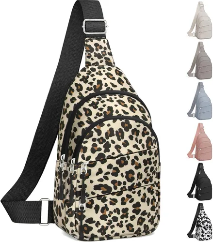 Miniatura 10 de Tuwubi Bolsos cruzados para mujer, bolsa para hombres, mochila pequeña de senderismo antirrobo, ligera para viajes al aire libre (M, beige)