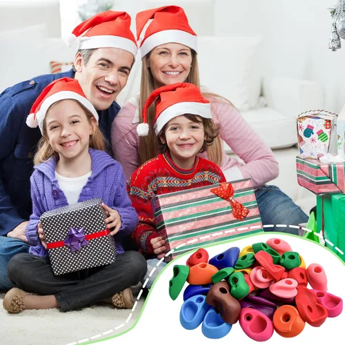 Miniatura 9 de 32 piezas de pared de escalada en roca para niños, soportes de escalada de pared de roca, kits de agarre de pared para escalada de adultos con 32
