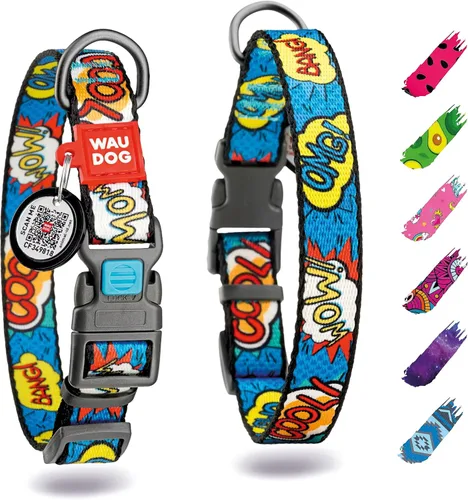 Miniatura 39 de Collar de Nylon para Perros WAUDOG - Collar Ajustable para Perros Grandes, Pequeños y Medianos - Collares Separables para Cachorros de Razas Grandes