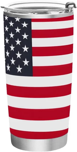 Miniatura 35 de ALAZA Taza aislada de viaje con tapa y pajilla, con diseño de bandera británica de Inglaterra, con tapa y pajilla, botella de agua al vacío de doble