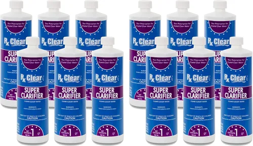 Miniatura 7 de Rx Clear Clarificador súper fuerte Limpia el agua turbia para piscinas y spas sobre el suelo o en el suelo Botellas de 1 cuarto de galón