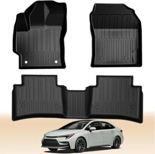 Miniatura 17 de IKABEVEM Alfombrillas compatibles con Toyota Camry 2018-2024 (no compatibles con modelos híbridos o AWD) – Forros de suelo de TPE de 1ª y 2ª fila