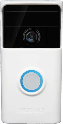 Carcasa de silicona compatible con timbre de anillo, vídeo (1ª generación), diseño de campana de tu puerta con cristal solar, protección UV y White