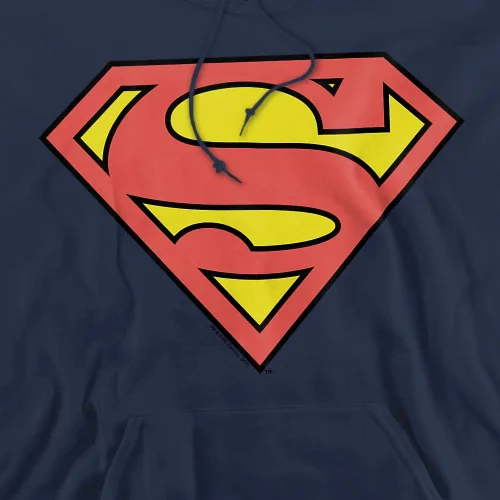 Miniatura 4 de Popfunk Sudadera clásica con capucha y calcomanías con logotipo clásico de Superman