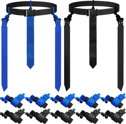 Miniatura 16 de Hungdao Cinturones y banderas de fútbol para 10/12 jugadores, cinturones de fútbol ajustables para niños, adolescentes, adultos, entrenamiento