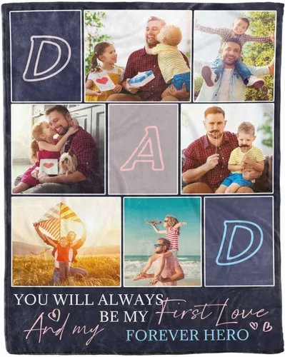 Miniatura 14 de D-Story Manta de hijo, divertidas mantas personalizadas con fotos, regalo para papá, manta de disfraz, regalo para hija, regalos personalizados