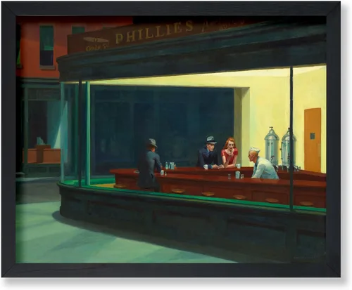 Miniatura 52 de Poster Master Póster vintage de pintura de película de Nueva York, impresión retro de teatro, arte Moody, arte de soledad, arte realismo, arte