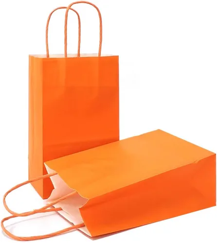 Miniatura 18 de AZOWA Bolsas de regalo mini de papel kraft con asas (Azul claro, 4x2.4x6, 25 piezas)