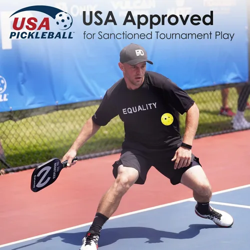 Miniatura 2 de niupipo Pickleball Paddles Set of 2/4/1, USAPA Approved Carbon Fiber & Fiberglass Hybrid, Easy Power, Polypropylene Honeycomb Core, Cushioned 4.72