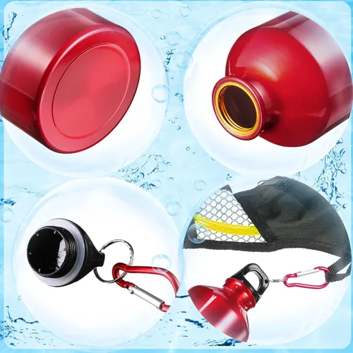 Miniatura 2 de CHENGU Paquete de 16 botellas de agua de aluminio de 20 onzas, botellas de agua reutilizables en blanco, botella de aluminio ligera, botella de Rojo