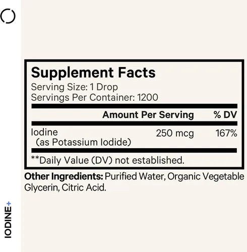 Miniatura 2 de Codeage Gotas de yodo orgánico USDA – 250 mcg – suministro de 1 año – suplemento de yodo líquido naciente – solución de gotas de yodo – yodo puro