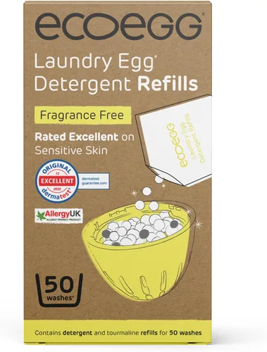 ecoegg Recambio de huevo de lavandería sin fragancia, 50 cargas