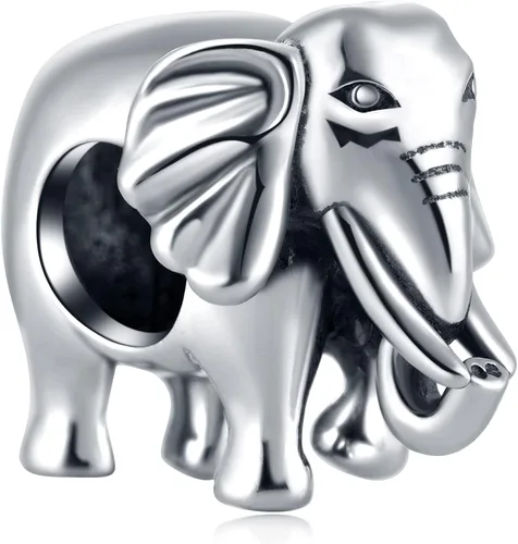 Dijes temáticos de animales, mamahijo de búho, oso, perro, conejo, flamenco, elefante, panda, gato, loro, cocodrilo, unicornio, en plata de ley 925,