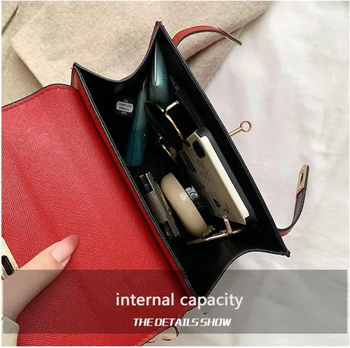 Miniatura 8 de Bolsos cruzados de cuero de lujo con asa superior para mujer, diseño de moda